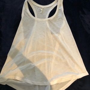 Sheer white racer back top